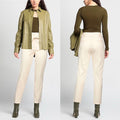 NWT ELEVENTY High-Waisted Ribbed Pants in Cream, Size EU40 | US2 New w/Tag $495