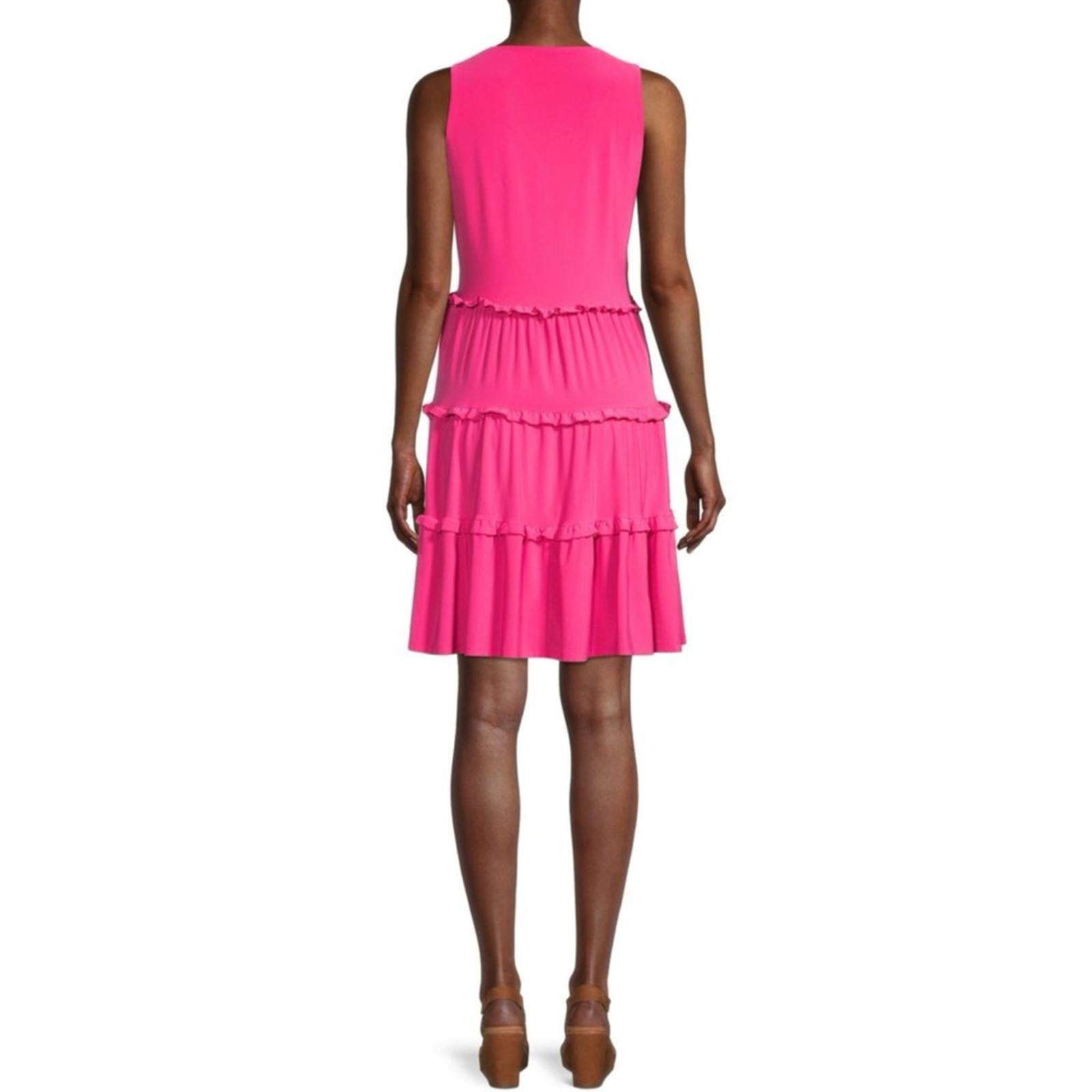 Tommy Hilfiger Tiered Jersey Shift Dress in Hibiscus Pink Size 4 NWT - SOLD OUT