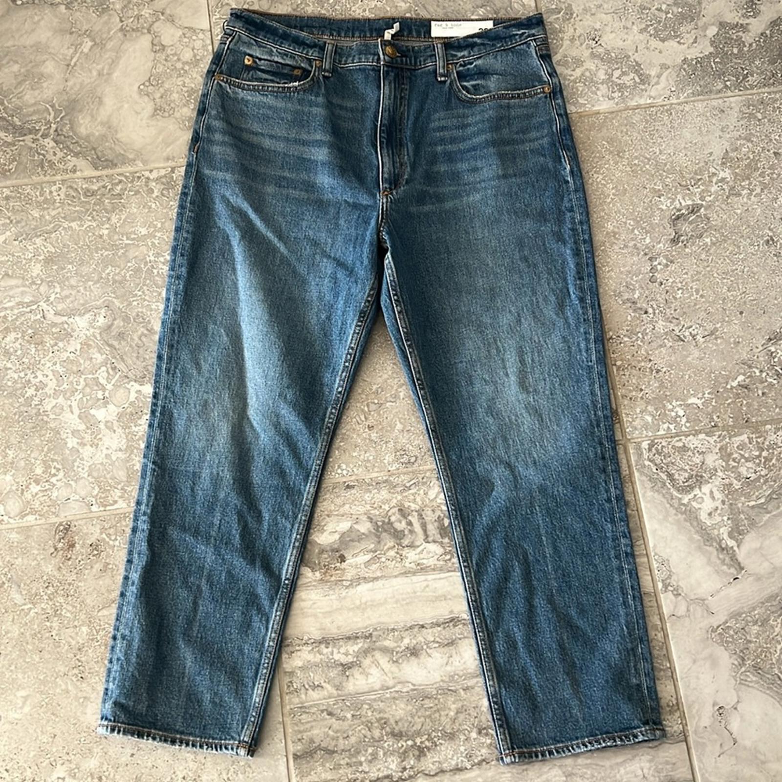 Rag & Bone Nina High-Rise Ankle Slim Straight Cigarette Jeans, Size 33 New w/Tag