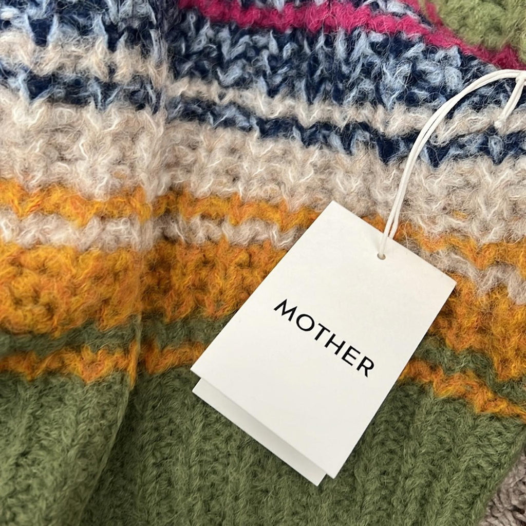 NEW MOTHER The Inset Puff Sleeve Jumper Sweater, Size L New w/Tag Retail $325
