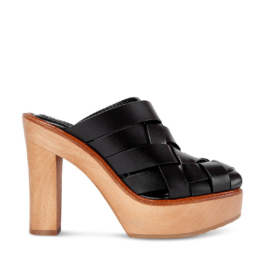Paloma Barcelo Aubrey Woven High Heel Platform Pumps, Black Size 37 New in Box
