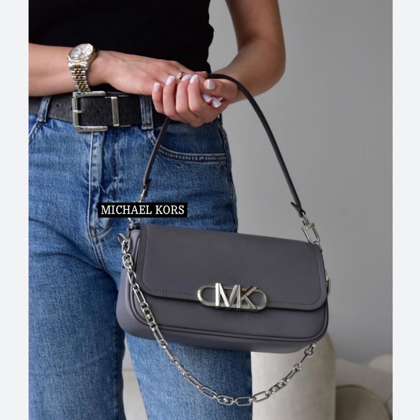 NWT Michael Kors Parker Medium Convertible Pouchette Shoulder Bag Retail $498