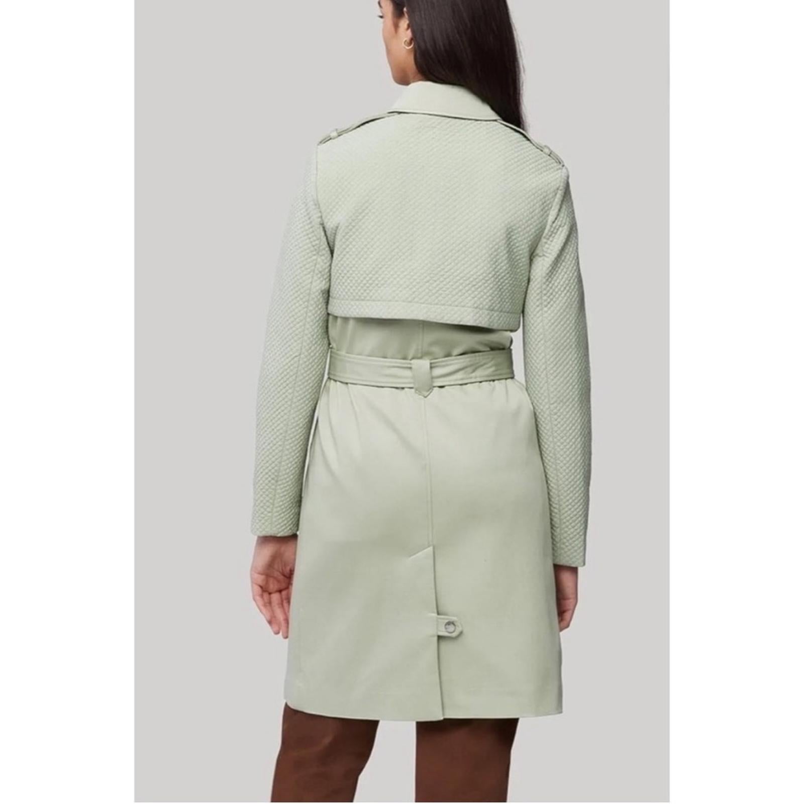 SOIA+KYO "Kya" Trench Coat w/Quilted Sleeves XL New w/Tag + Hanger Retail $445