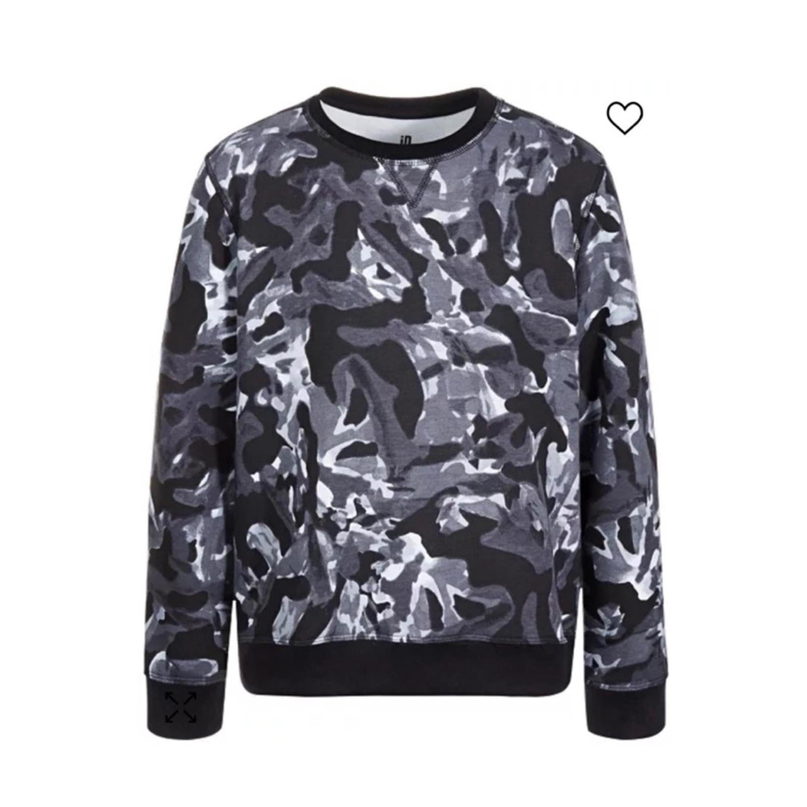 ID Ideology Black & White Waves, Long Sleeve w/Crewneck, Pullover Boys XL NWT