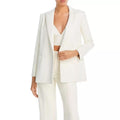 Alice+Olivia Warm One-Button Faux Leather Blazer, Size 4 New w/Tag $495 SOLD OUT