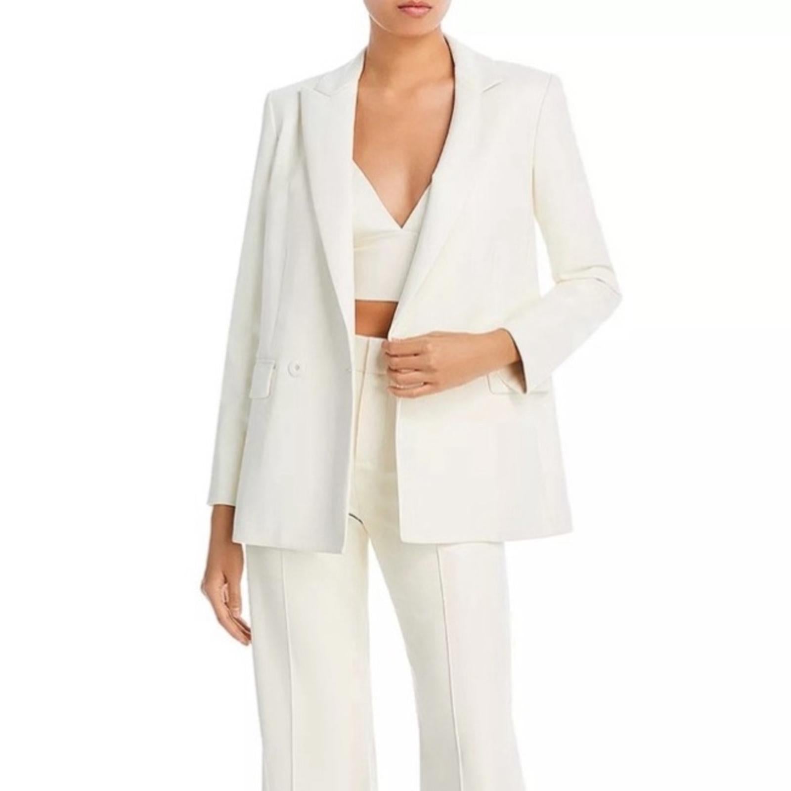 Alice+Olivia Warm One-Button Faux Leather Blazer, Size 4 New w/Tag $495 SOLD OUT