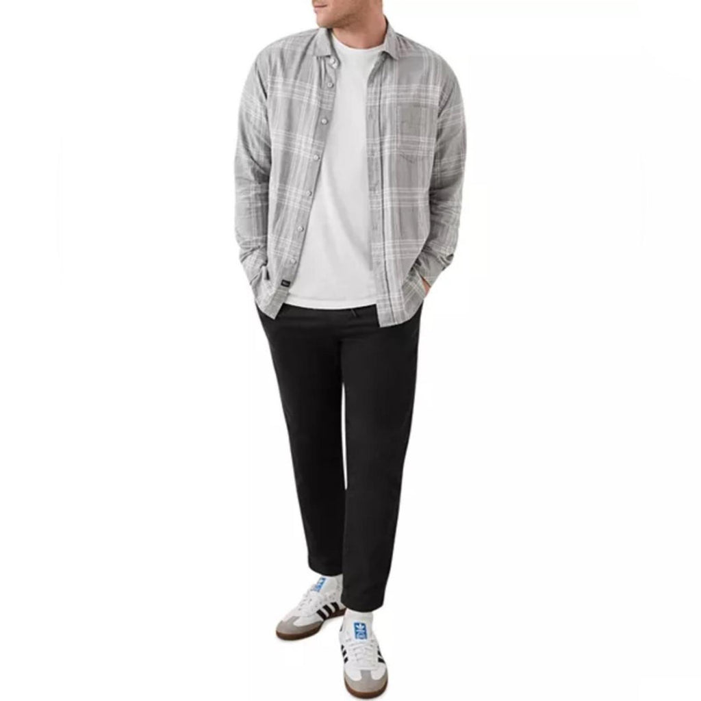 Rails Wyatt Relaxed Fit Shirt in Castle Grey Heather, Size L NEW w/Tag $148