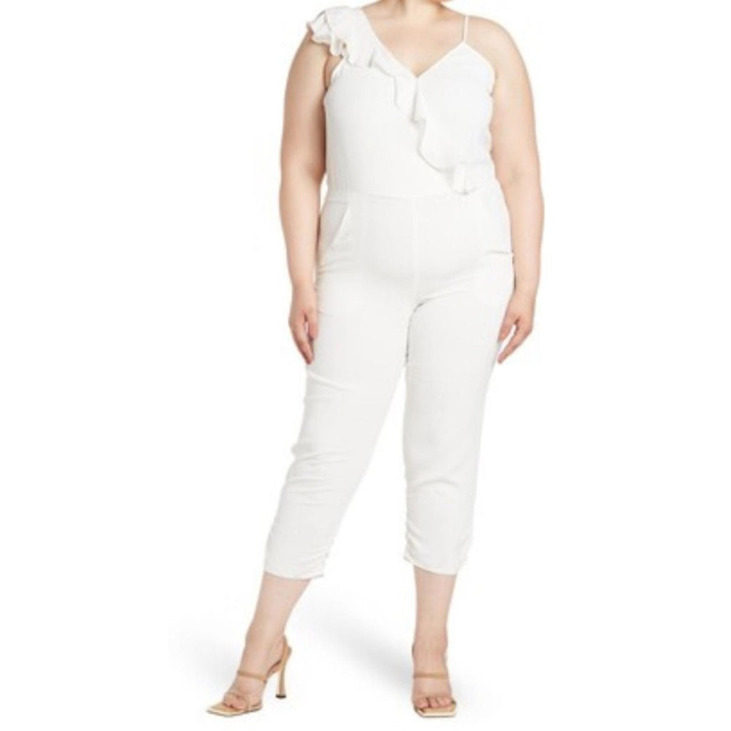 NWT Parker Addison Revolve Asymmetrical Jumpsuit in White, New w/Tag Retail $278