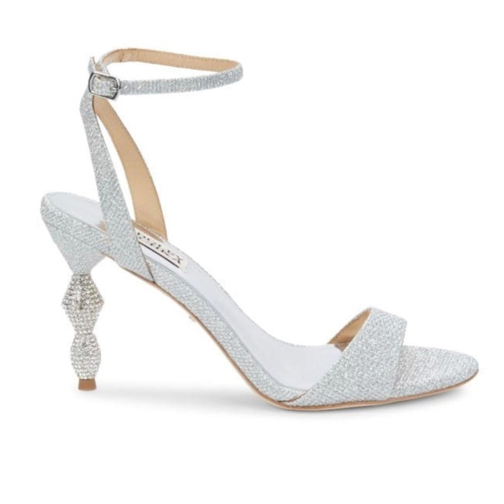 Badgley Mischka Evamarie Crystal Sandal Pumps, Size 6.5M New in Box Retail $215