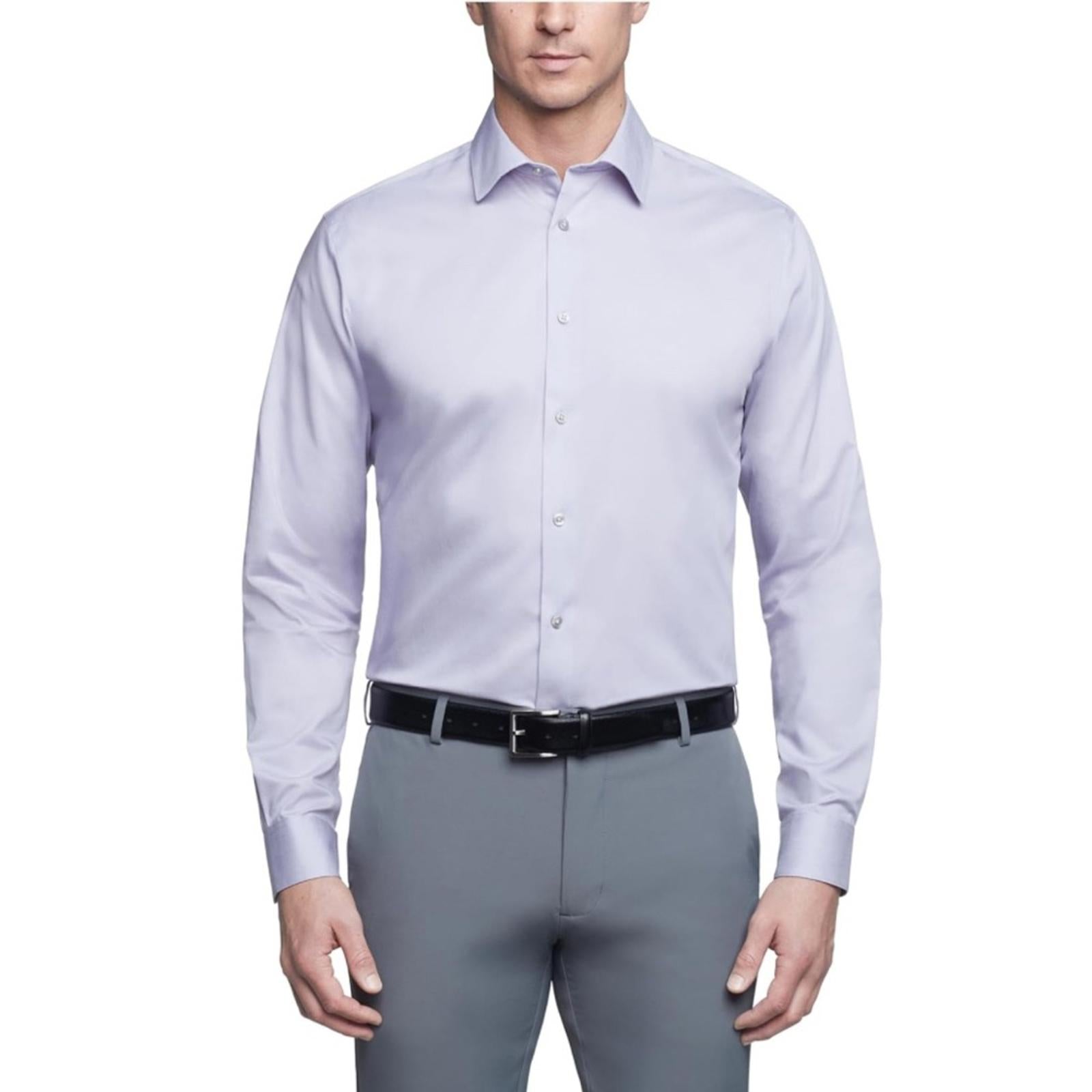 Calvin Klein Steel Slim-Fit Non-Iron Stain Shield Dress Shirt Size 16(32/33) NWT