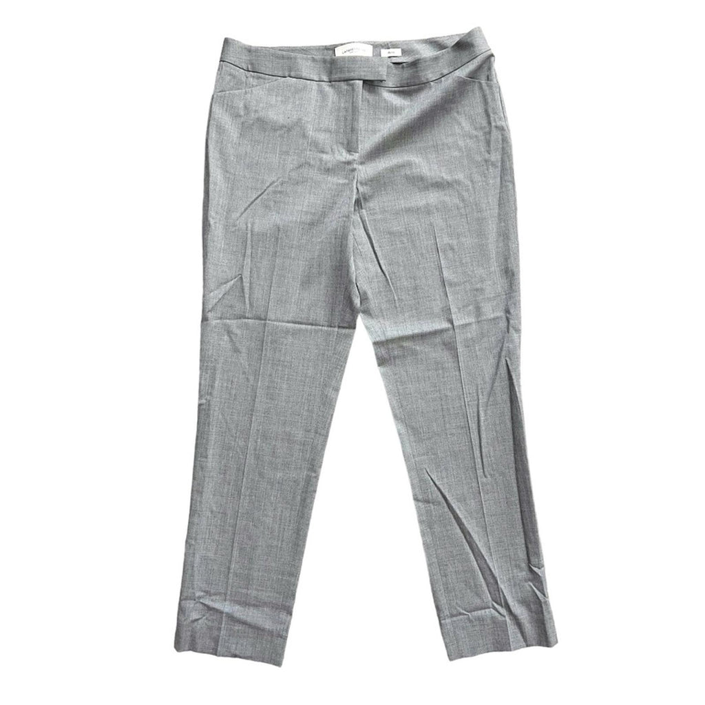 NEW Lafayette 148 NY Irving Straight Leg Dress Pants Grey, Size 12 NWOT $598