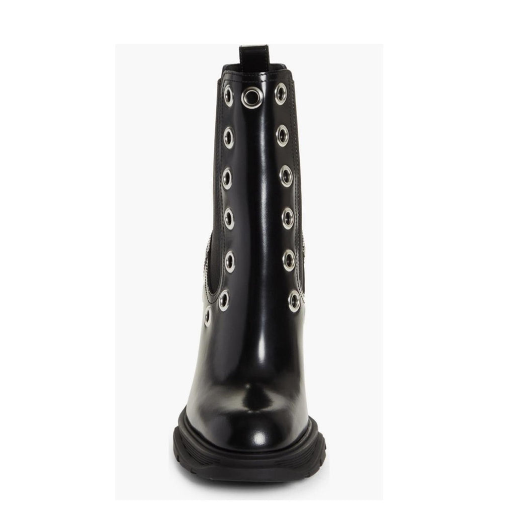Alexander McQueen Tread Grommet Embellished Boots, Size 41 New +DustBag $1290