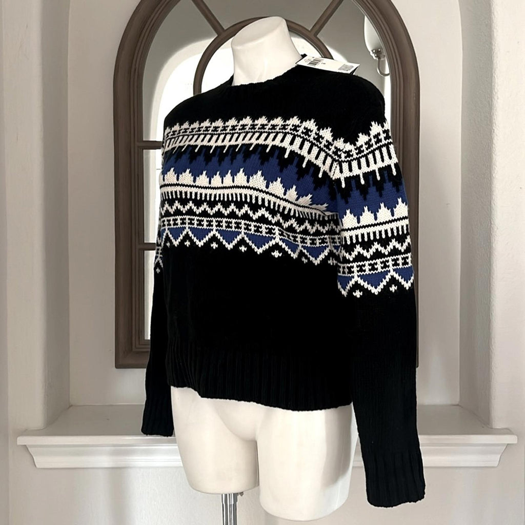 Lauren Ralph Lauren Fair Isle Wool-Blend Crewneck Sweater, Size S New w/Tag $225
