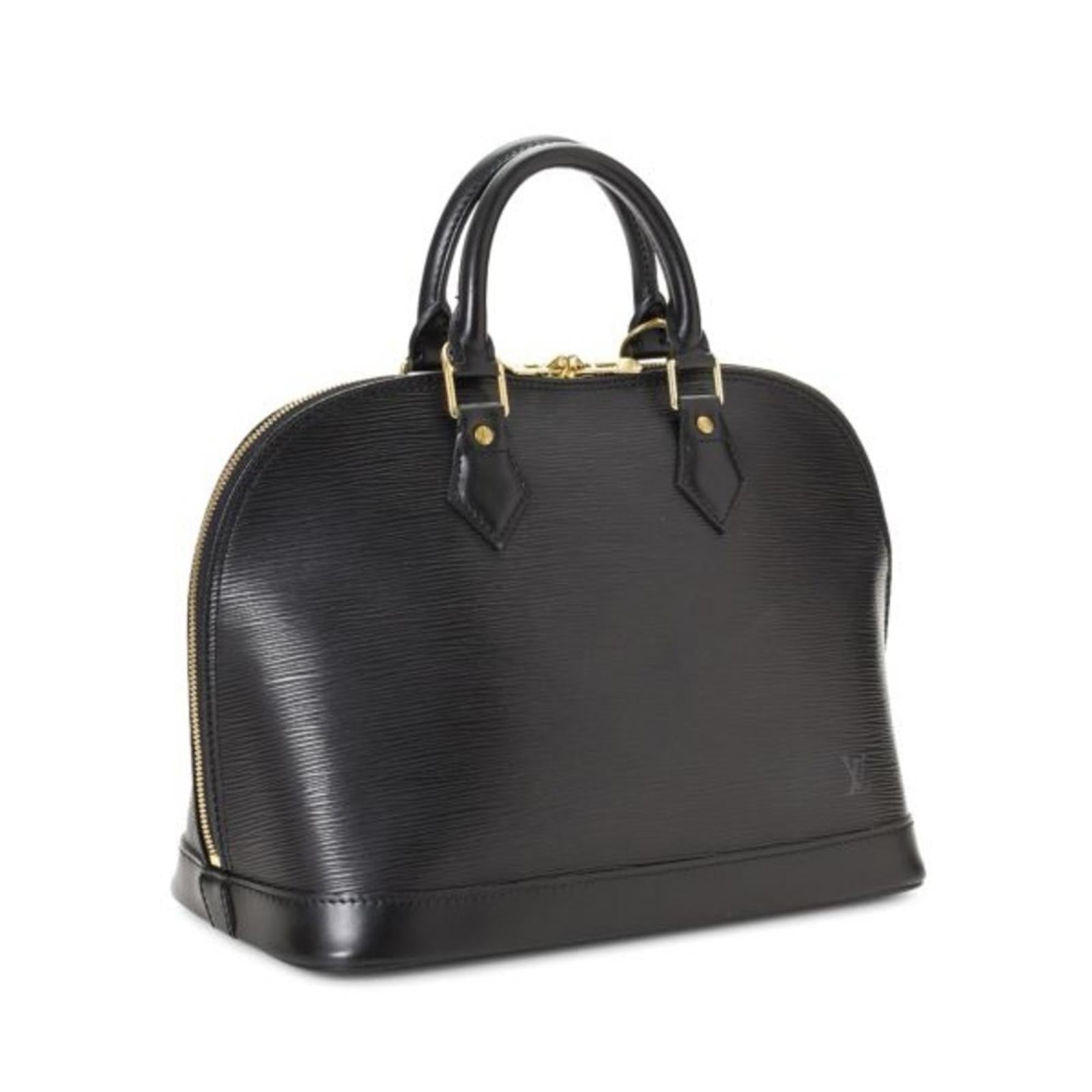 Louis Vuitton Alma PM Epi Leather Top Handle Bag Black Retail $1,394.99