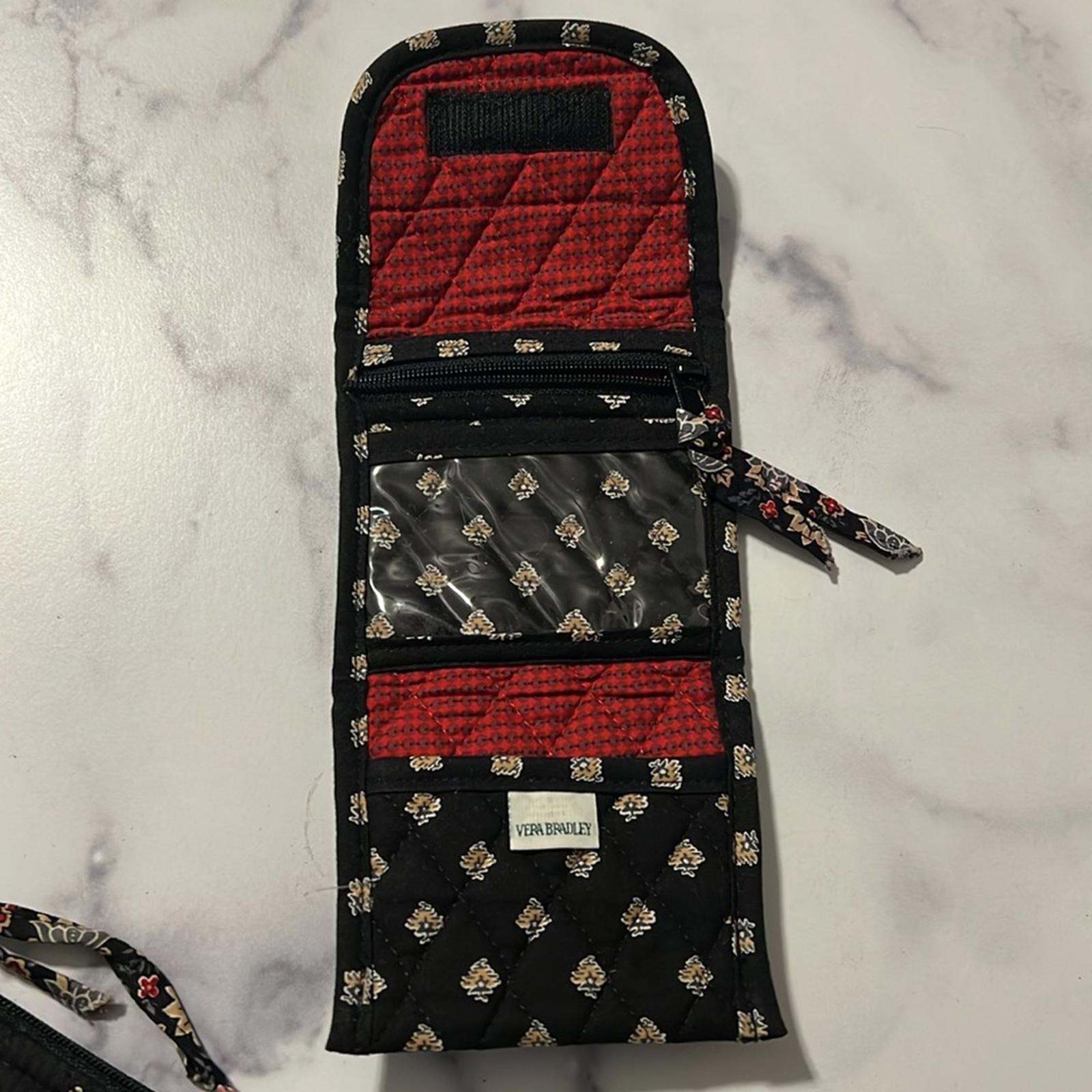 Vera Bradley 2-Piece Wallet, Black & Red