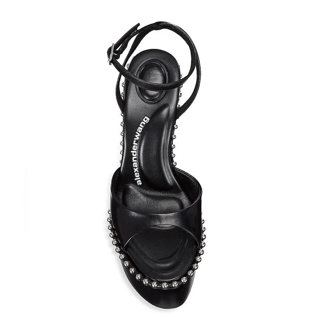 Alexander Wang Nova Ankle Strap 145 Studded Platform High Heel Sandals 35.5 NEW