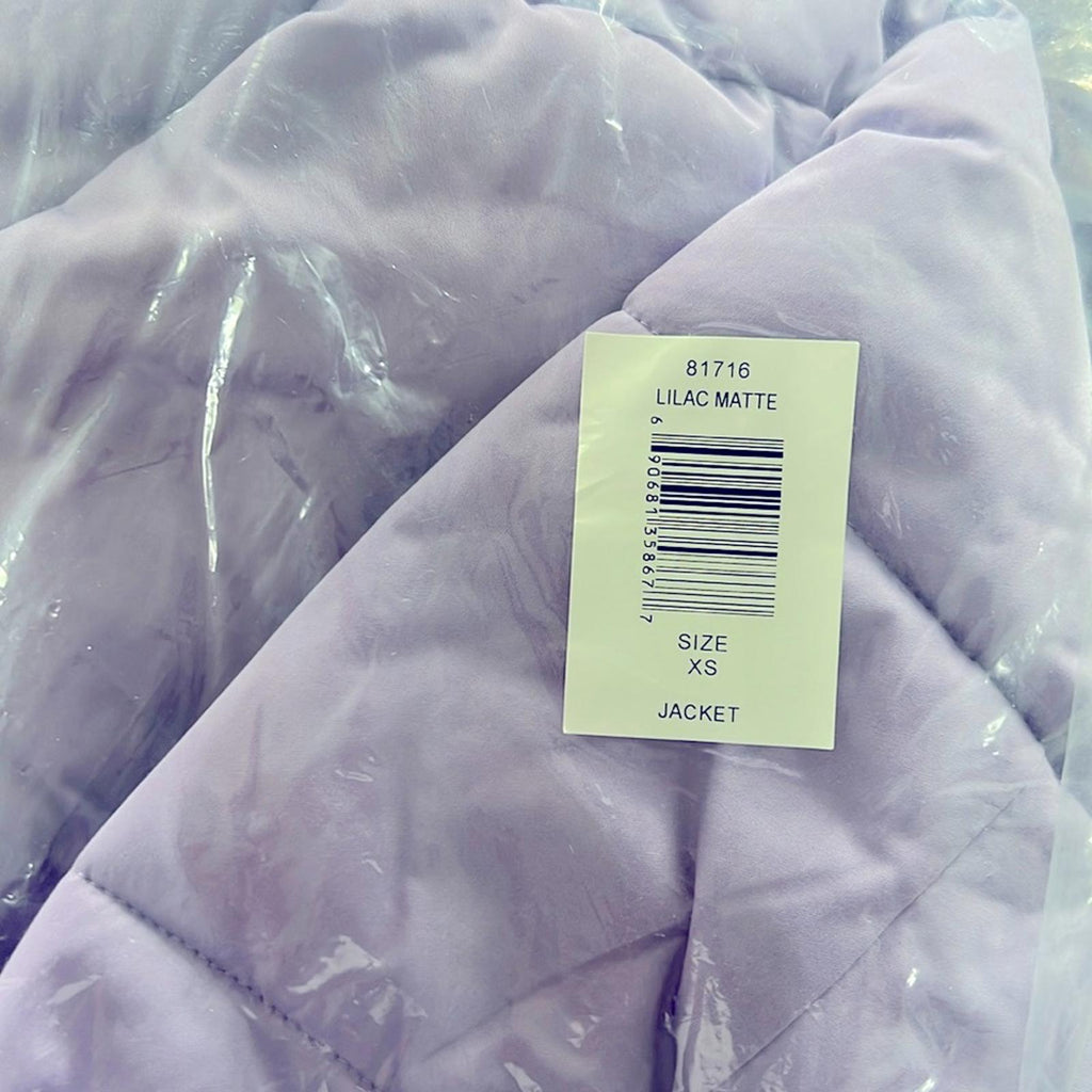AQUA Quilted Cropped Puffer Jacket in Lilac, Size XS New w/Tag Retail $168