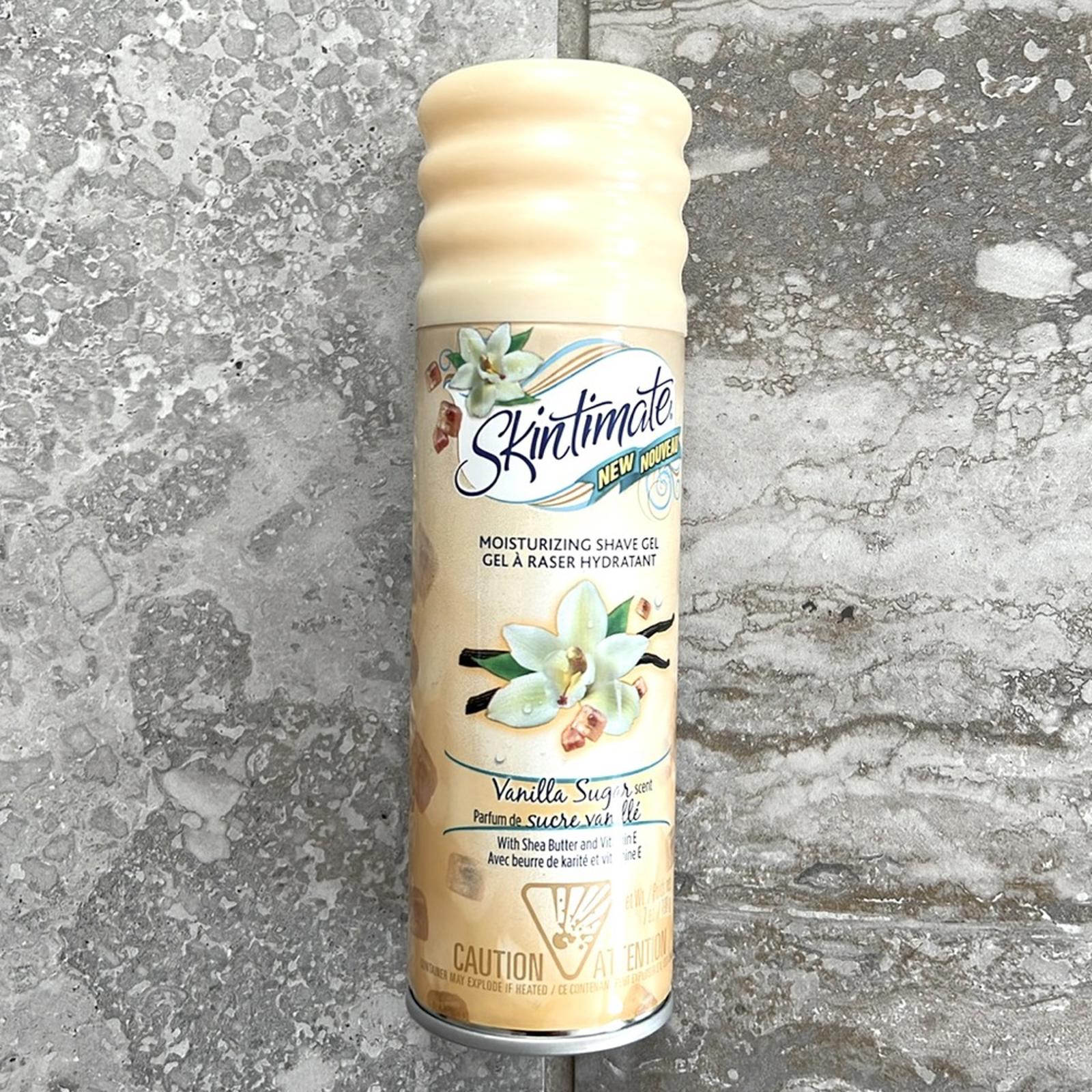 NEW Skintimate Moisturizing Shave Gel, Vanilla Sugar Scent w/Shea Butter & Vit E