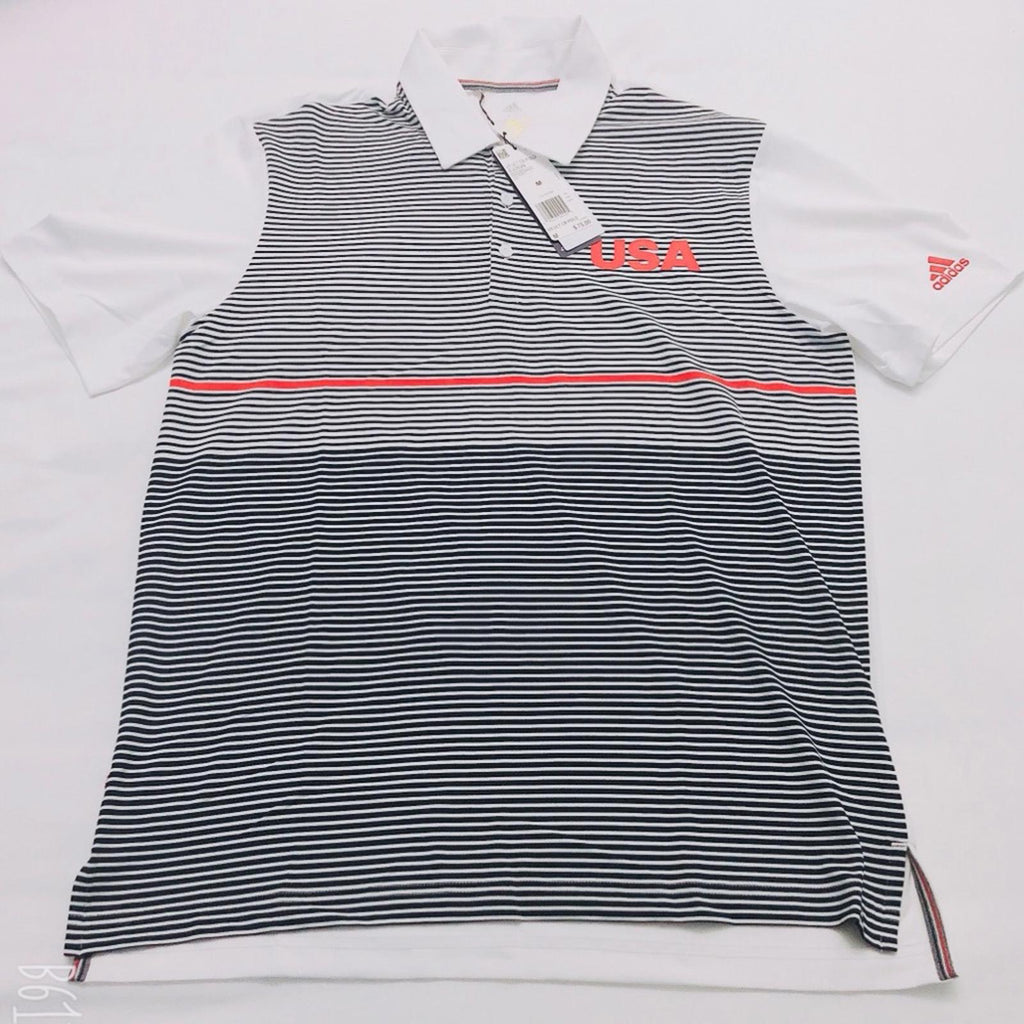 Adidas USA Golf Ultimate 365 Stripe Polo Shirt, Men’s Size M New w/Tag
