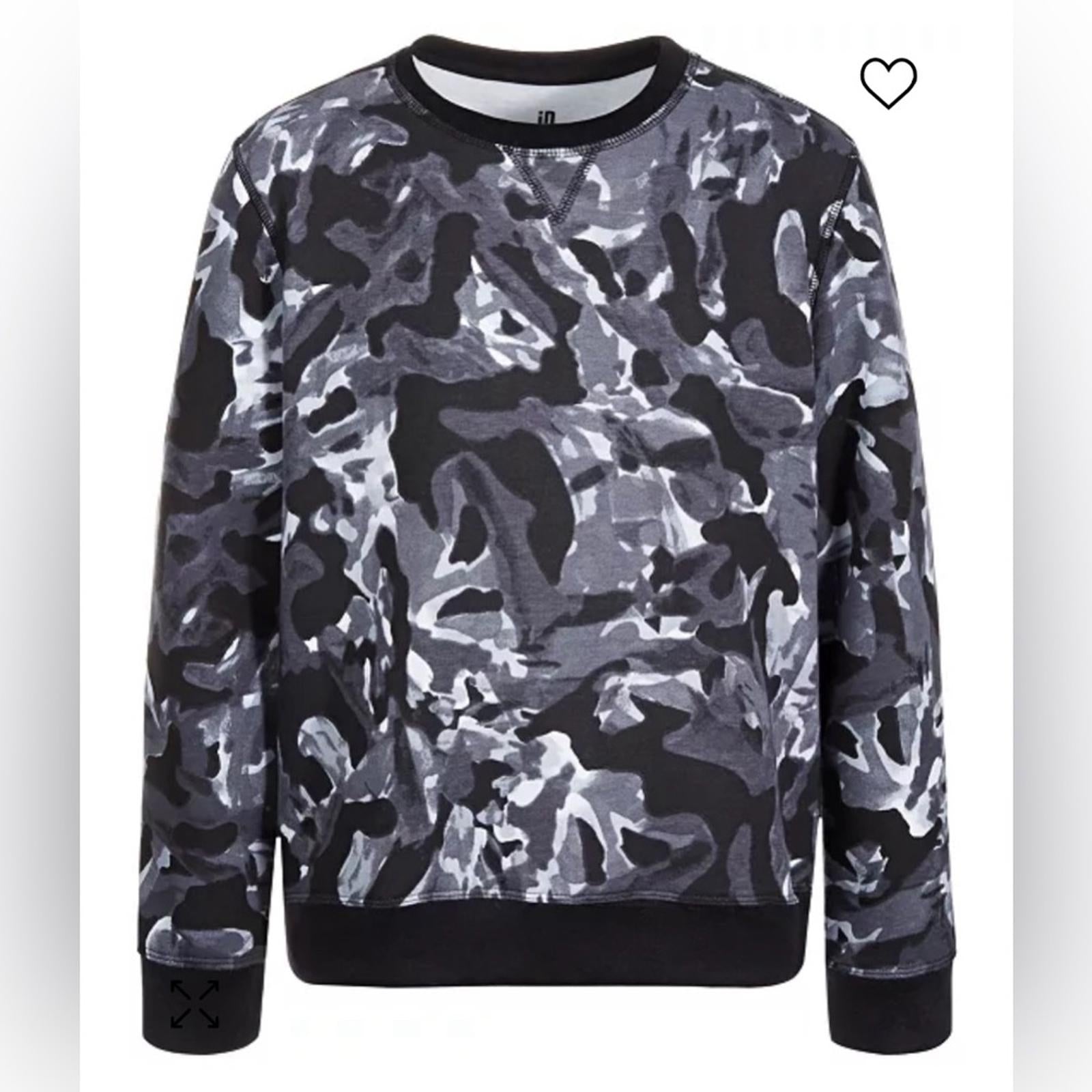 ID Ideology Black & White Waves, Long Sleeve w/Crewneck, Pullover Boys XL NWT