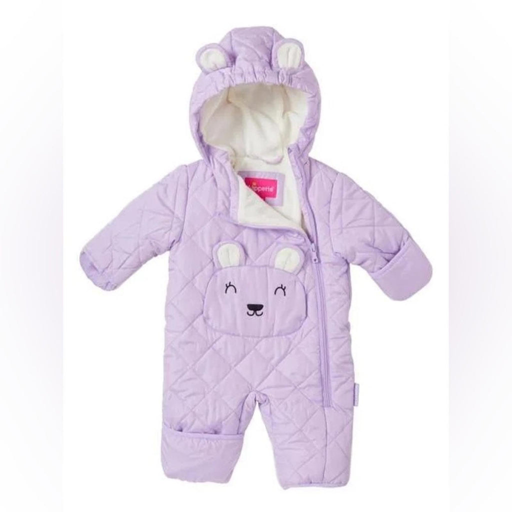 Wippette Bear Diamond Quilted Pram in Soft Lavender, New w/Tag