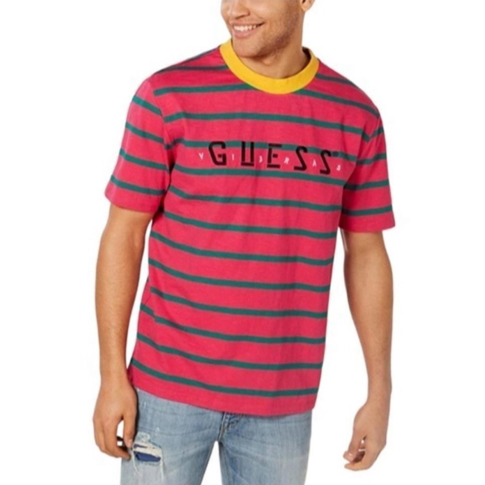 RARE Guess × J Balvin Vibras Stripe Accent Ringer T-Shirt, Size M EXCELLENT!