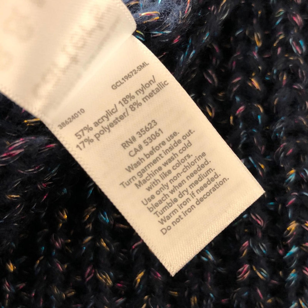 Carter’s Navy Sparkly Cable Knit Scarf, Unisex, Size 8 & Up