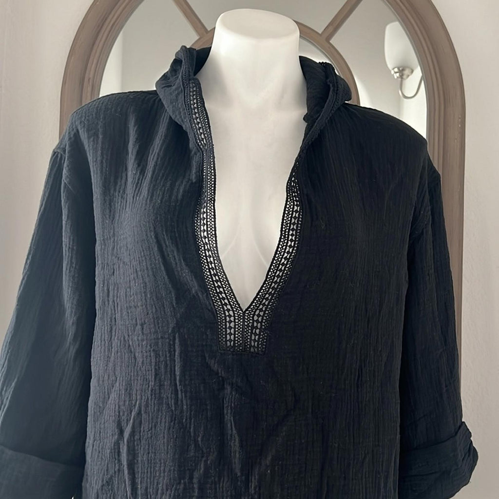 La Blanca Hooded CoverUp Tunic with Kangaroo Pockets, Size XS New w/Tag
