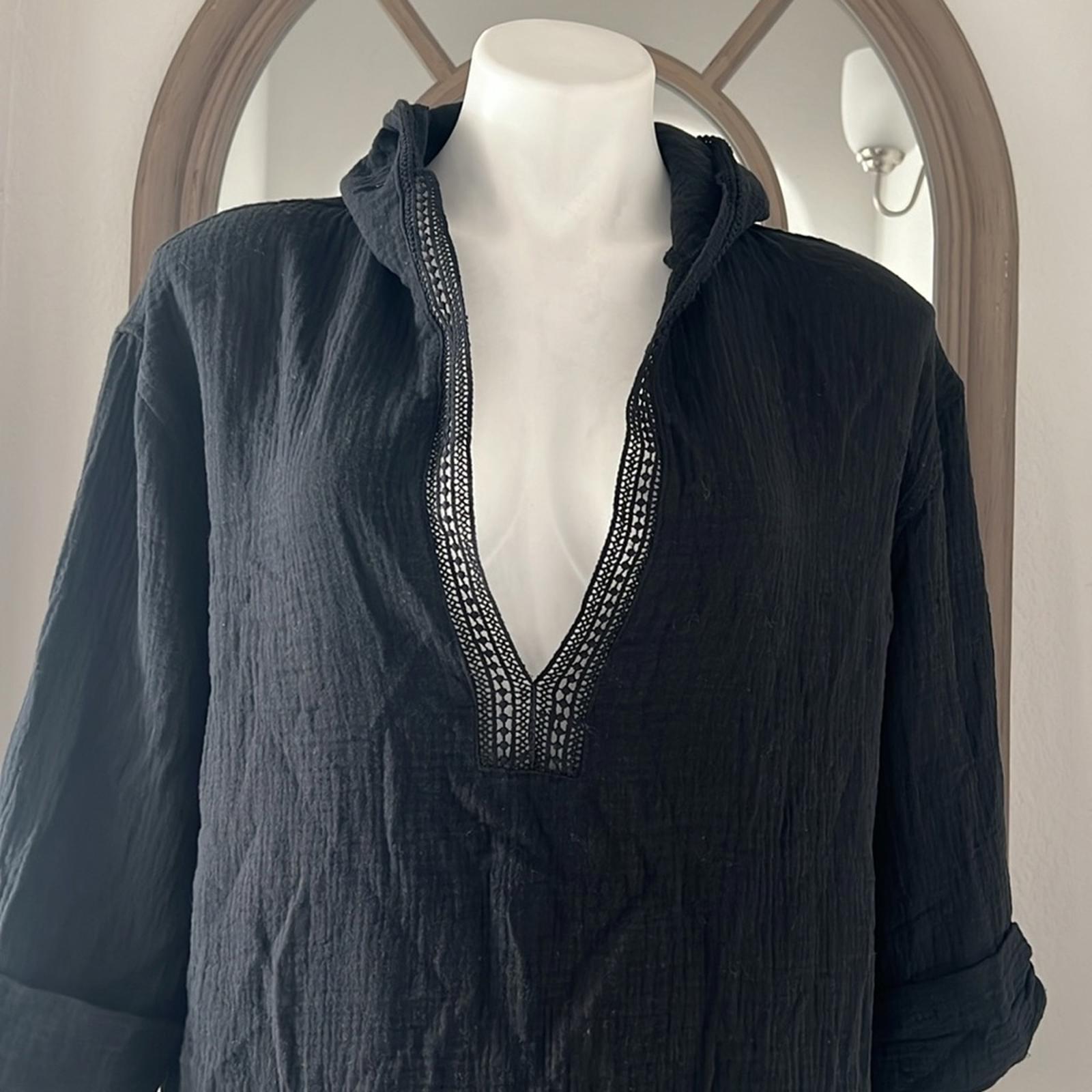 La Blanca Hooded CoverUp Tunic with Kangaroo Pockets, Size XS New w/Tag