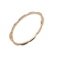 Anne Klein Gold Tone Crystal Scallop Stone Hinge Bangle Bracelet, New w/Tag