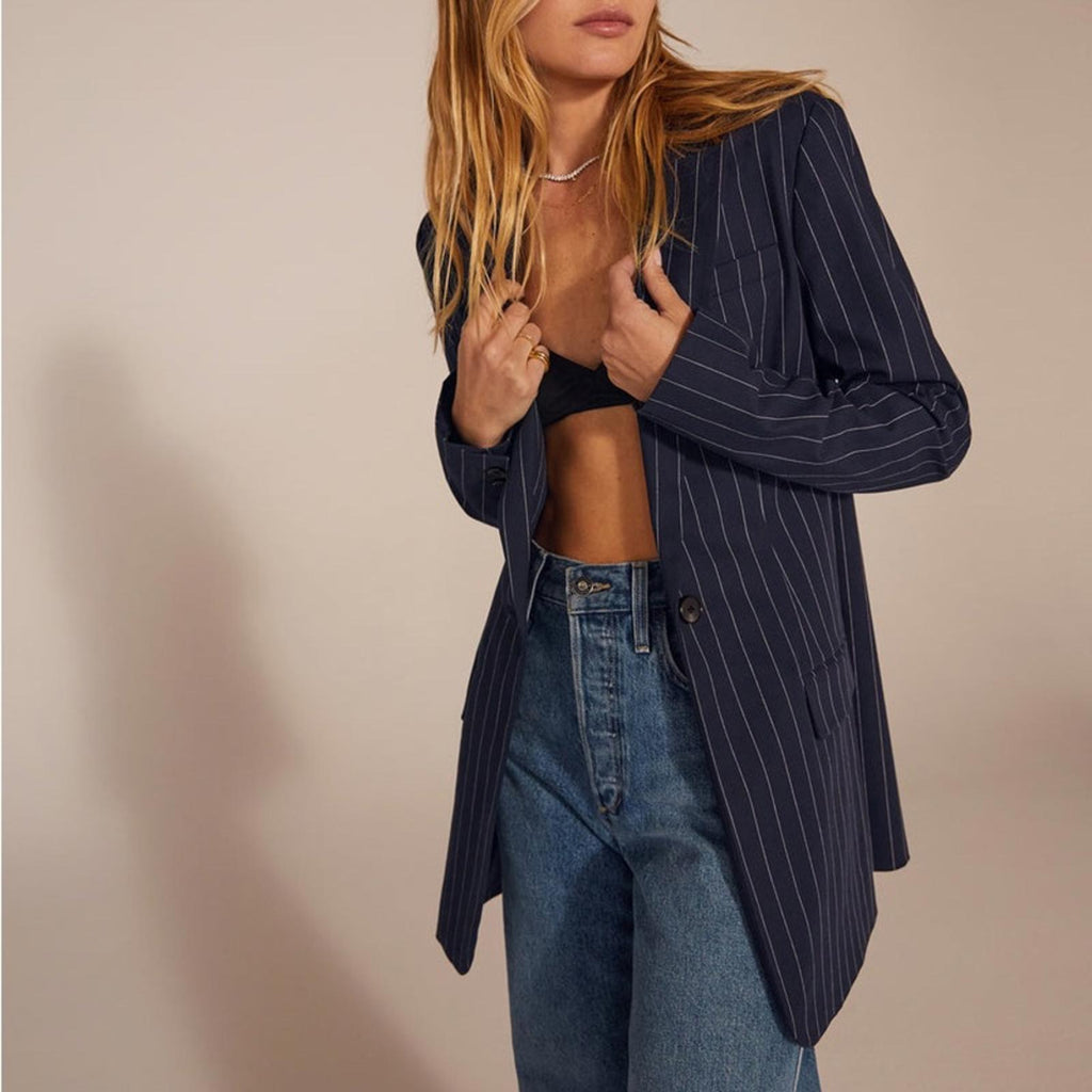 Favorite Daughter The Break Up Oversize Stretch Cotton Blazer, Size XXS, NEW