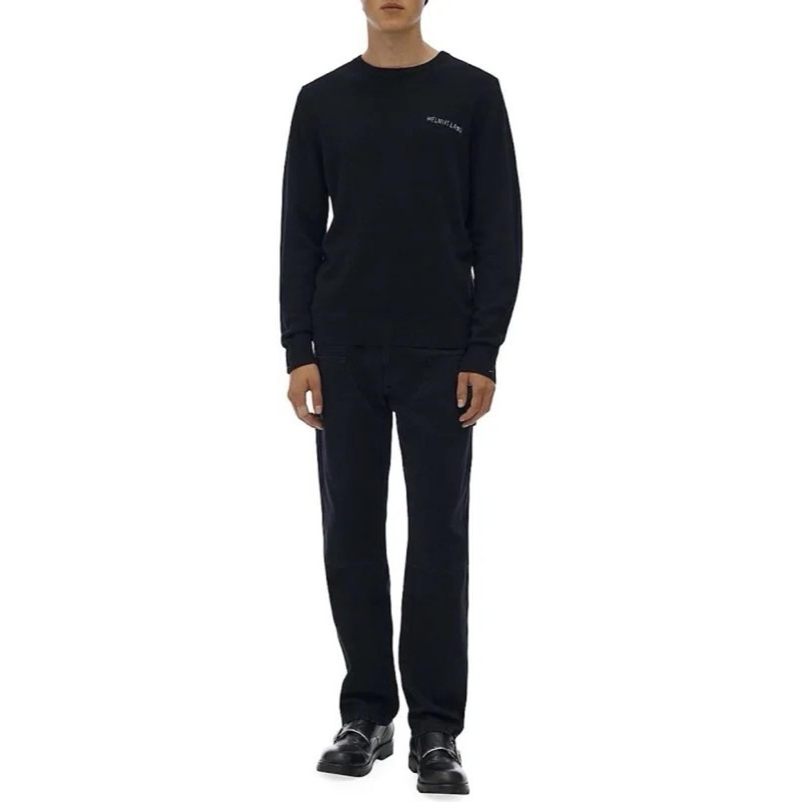 NEW Helmut Lang Cashmere Blend Kurt Crewneck Sweater Black Size S New w/Tag $375