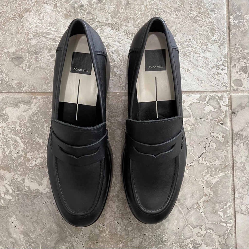 Dolce Vita Yanni Loafer in Black Leather, Size 9.5 New in Box SOLD OUT!