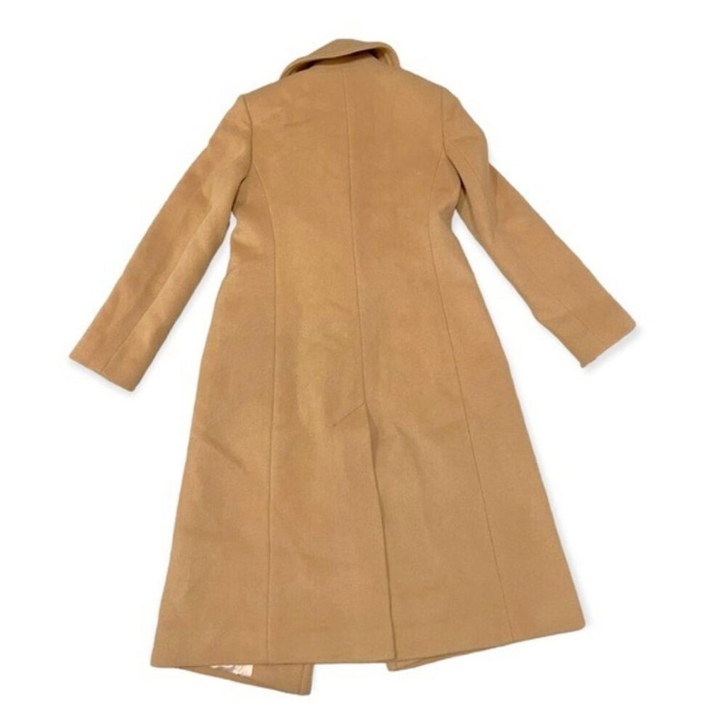 NEW Club Monaco Twill Wool-Blend Trench Coat in Camel Brown, Size M, Dry Cleaned