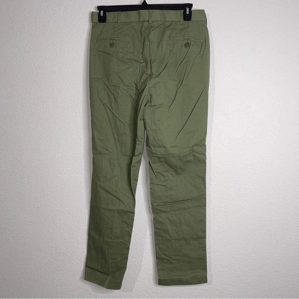 Peter Christian Green Flat Front Chinos, Size W34 X L31 New w/Tag