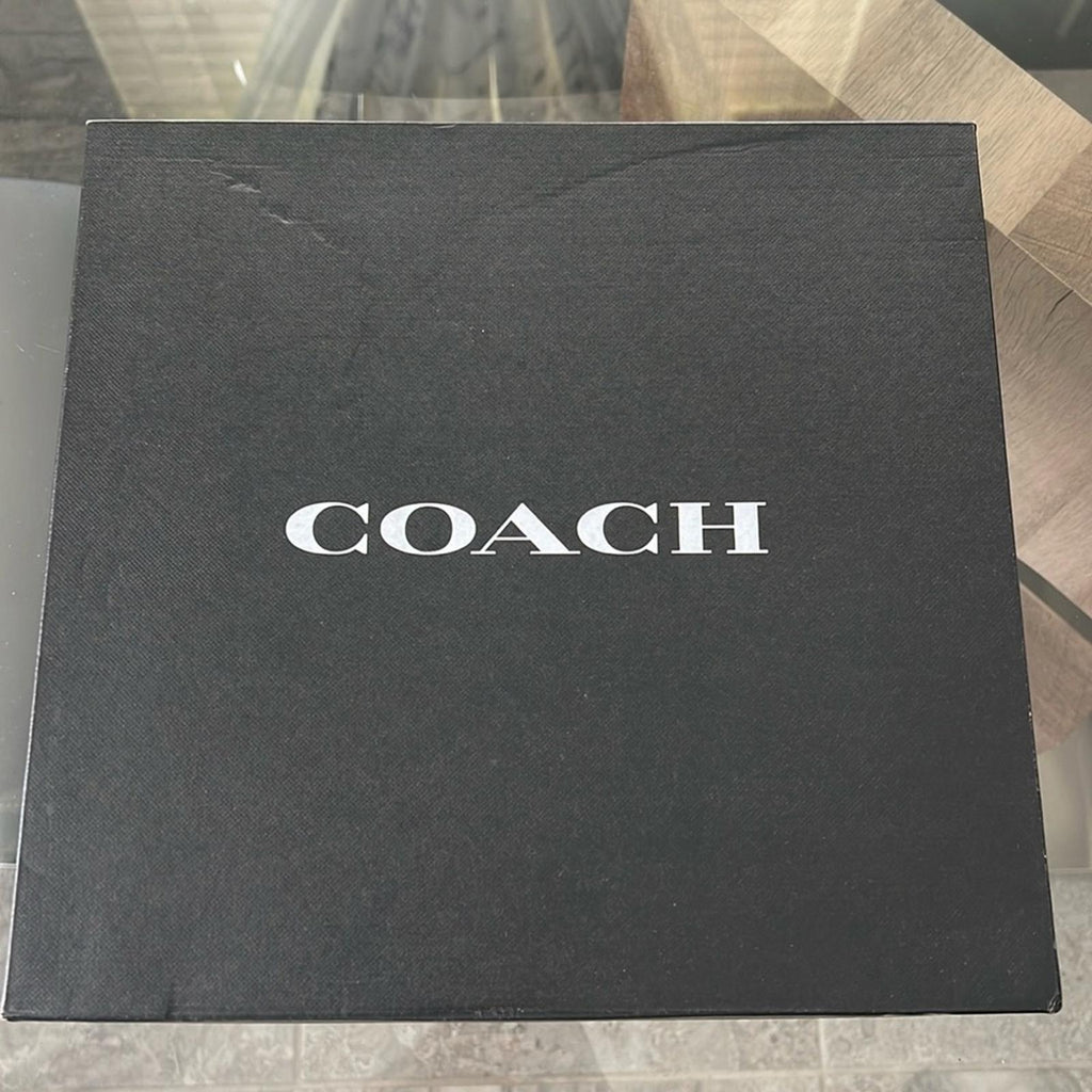 COACH Prestyn Ankle Booties in Burnished Amber, Leather Suede Boots NEW in Box