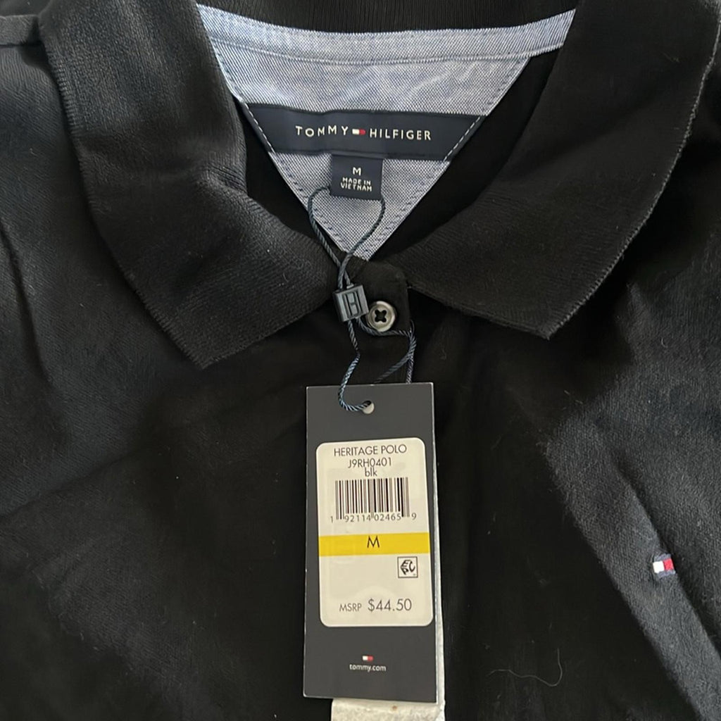Tommy Hilfiger Heritage Polo Shirt in Black, Size M New w/Tag