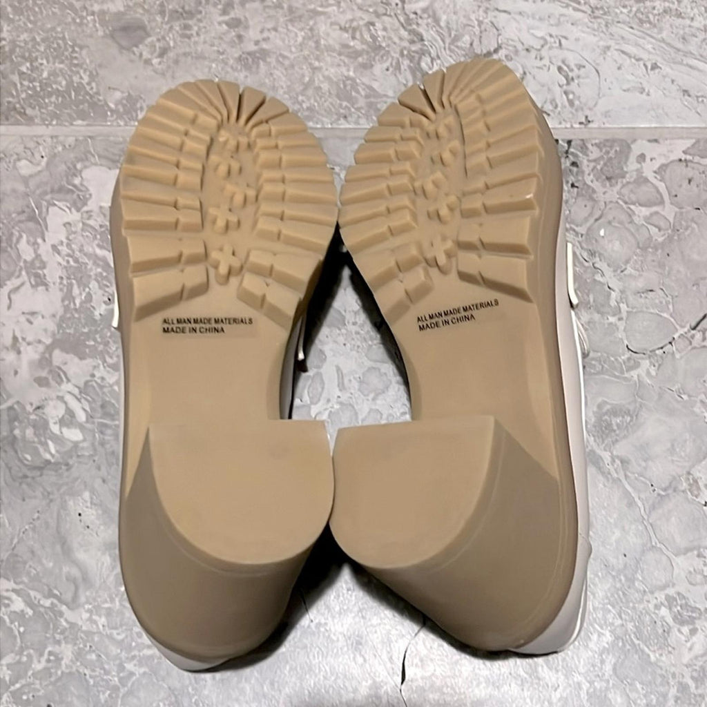 Dolce Vita JayJay Block Heel Lug-Sole Penny Loafers, Ivory Size 11 New in Box