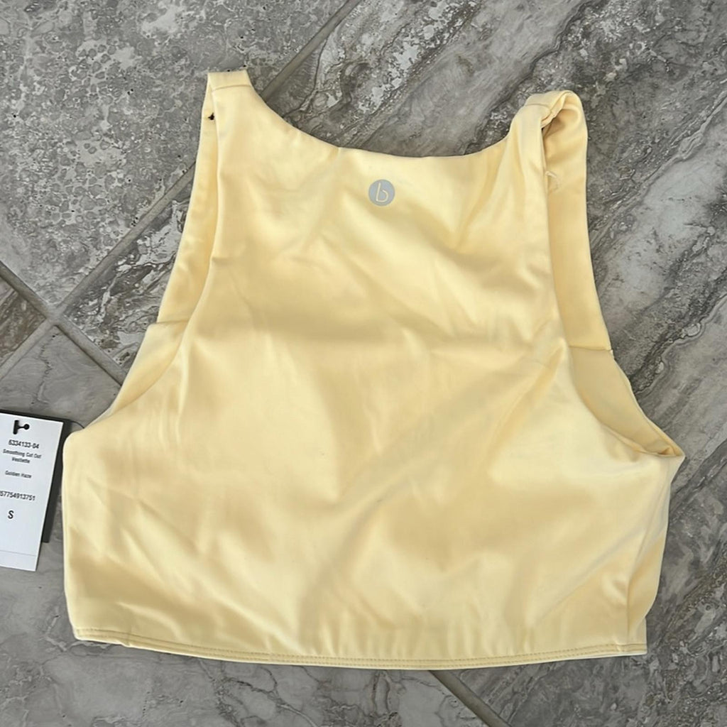 Cotton On Smoothing Cut Out Vestlette Top Yellow, Size S New w/Tag