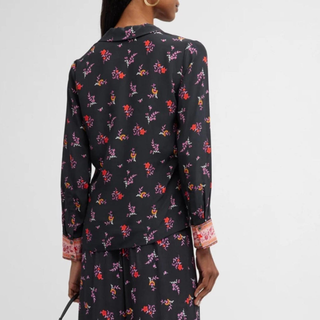 New Kobi Halperin Neo Silk Contrast Print Blouse, Size S New w/Tag $478