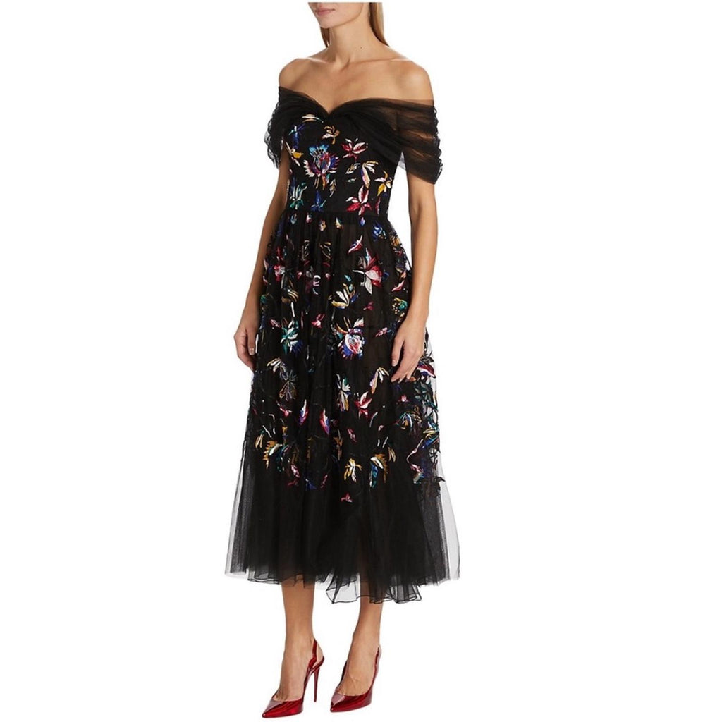 Jason Wu Collection Tulle Off-Shoulder Cocktail Dress Size 10, NWT Retail $3,395