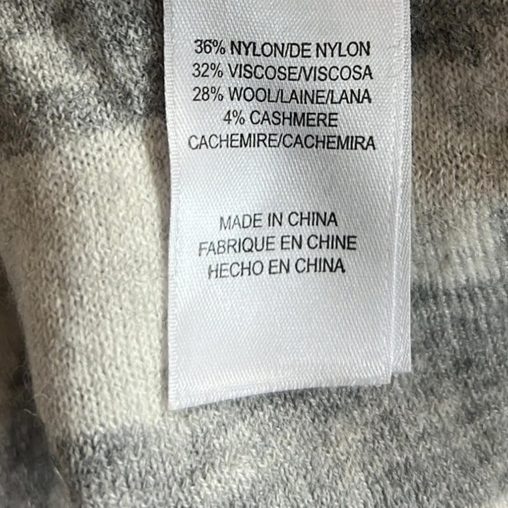 Splendid Op-Art Stripe Cashmere Blend Sweater Poncho Button Front S EXCELLENT