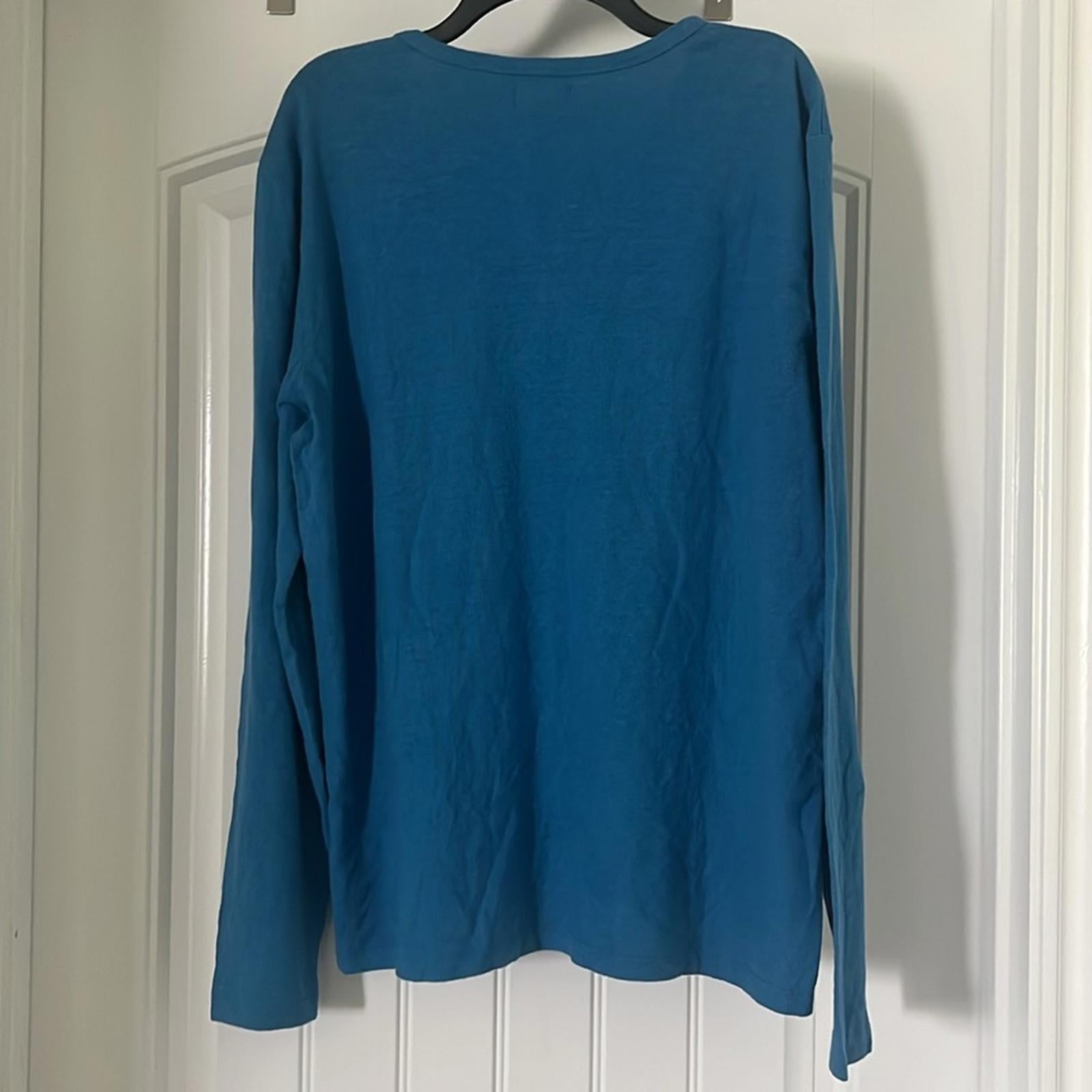 Joe's Jeans Men’s Wintz Henley Shirt in Atlantic Blue, Size XL