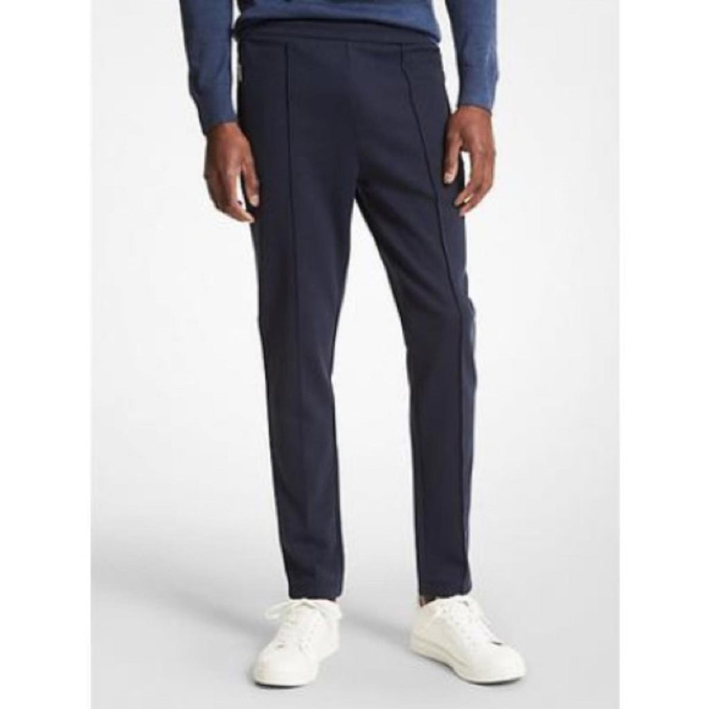 Michael Kors Mixed Media Track Pants in Midnight Blue, NWT, Size L