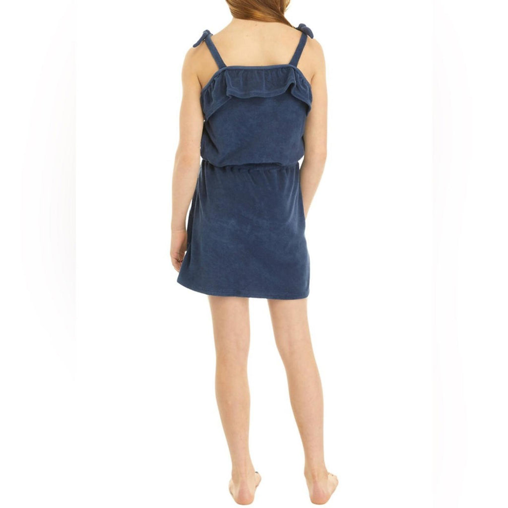 Polo Ralph Lauren Ruffled Terry Swim Cover-Up in Rustic Navy Size XL/16 NEW wTag