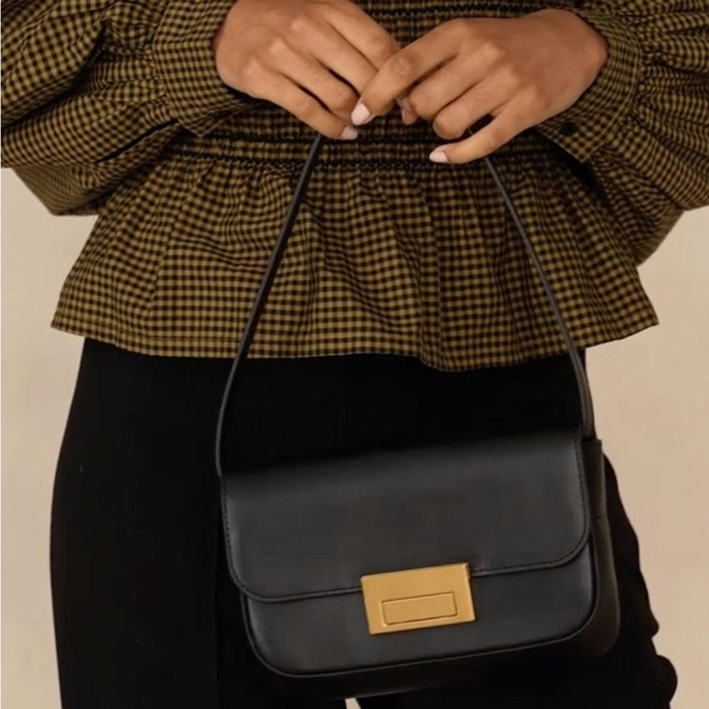 Loeffler Randall x Revolve Stefania Baguette Bag in Black NWT