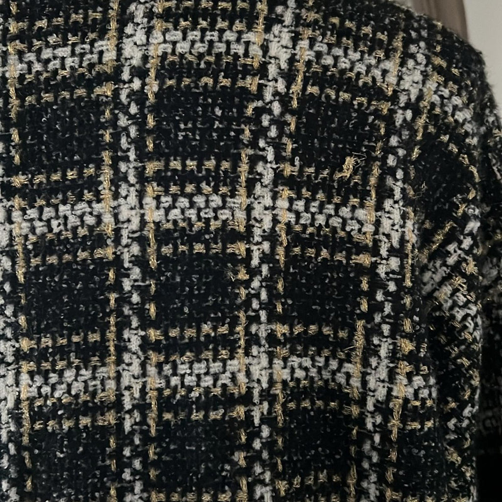 Splendid Ginny Plaid Turtleneck Alpaca & Wool-Blend Sweater Size L NEW $188