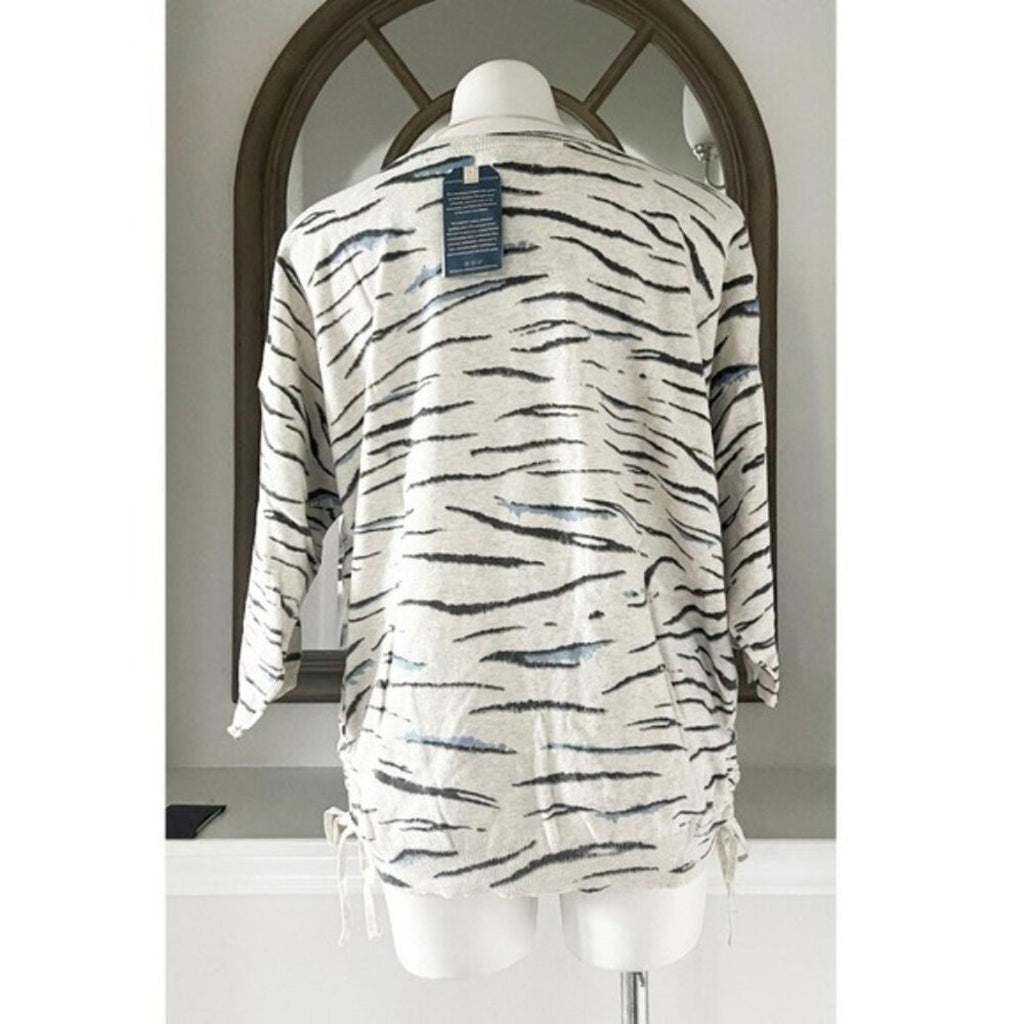 NEW Democracy Zebra Print Sweater w/Pockets, Plus Size 2X New w/Tag in Packaging
