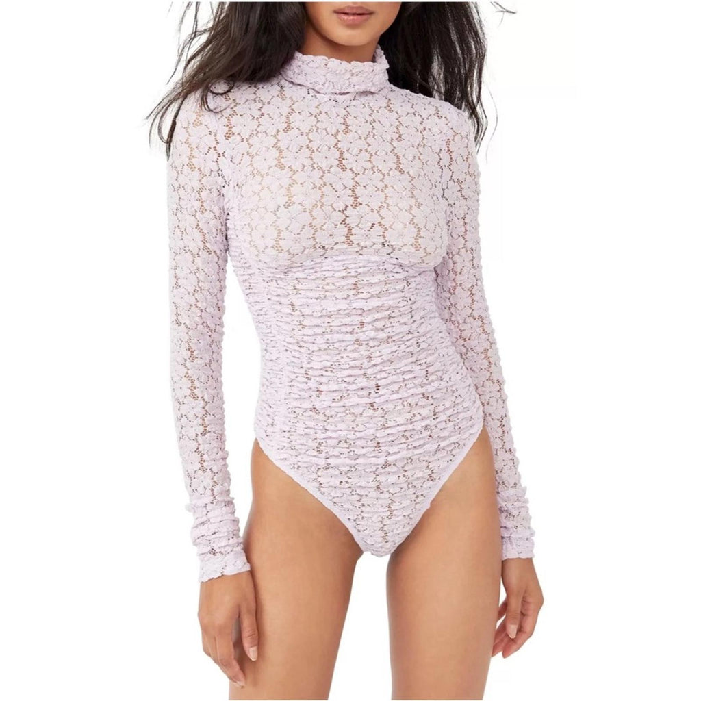 Intimately Free People Lavender Day N Night Lace Bodysuit, Size L EXCELLENT