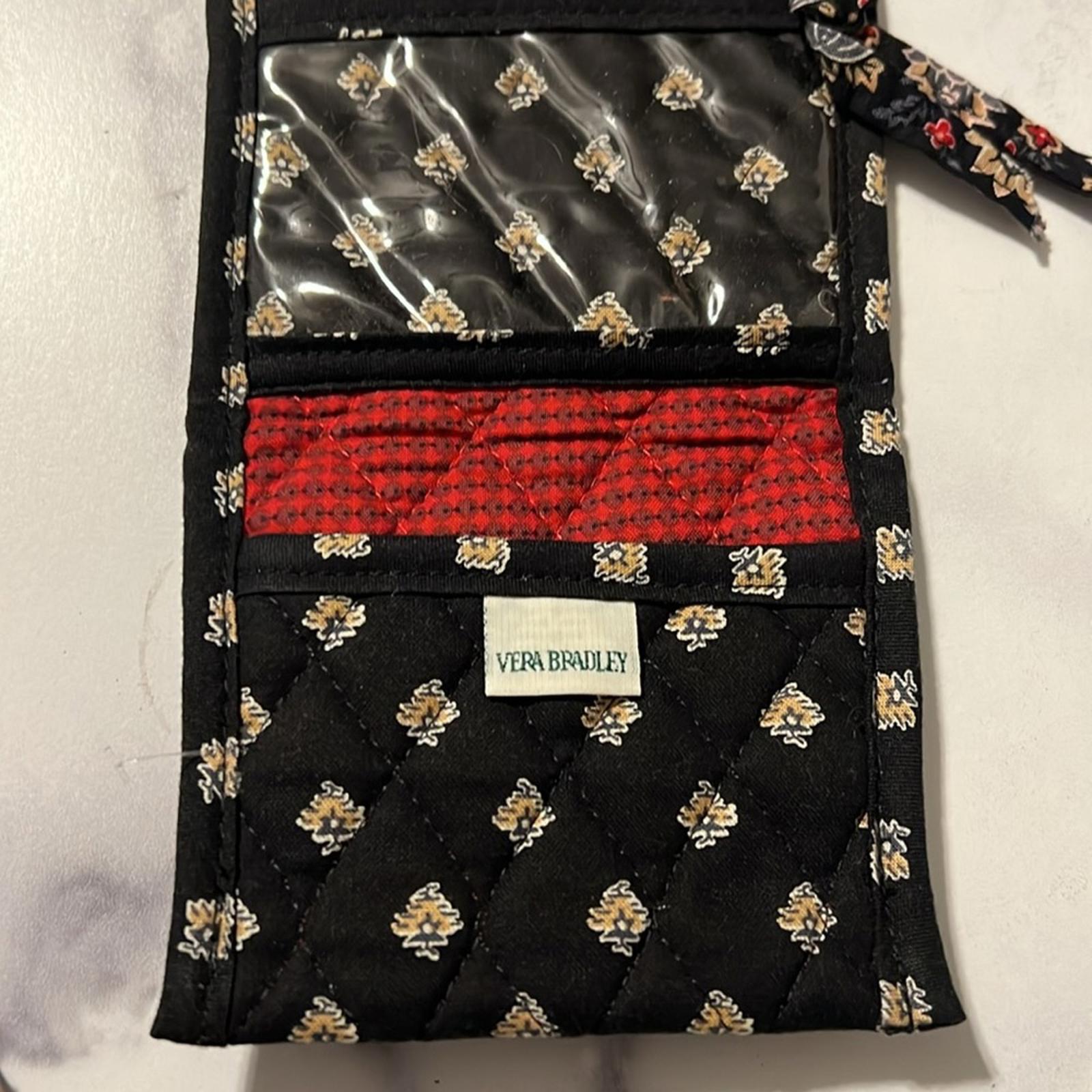 Vera Bradley 2-Piece Wallet, Black & Red